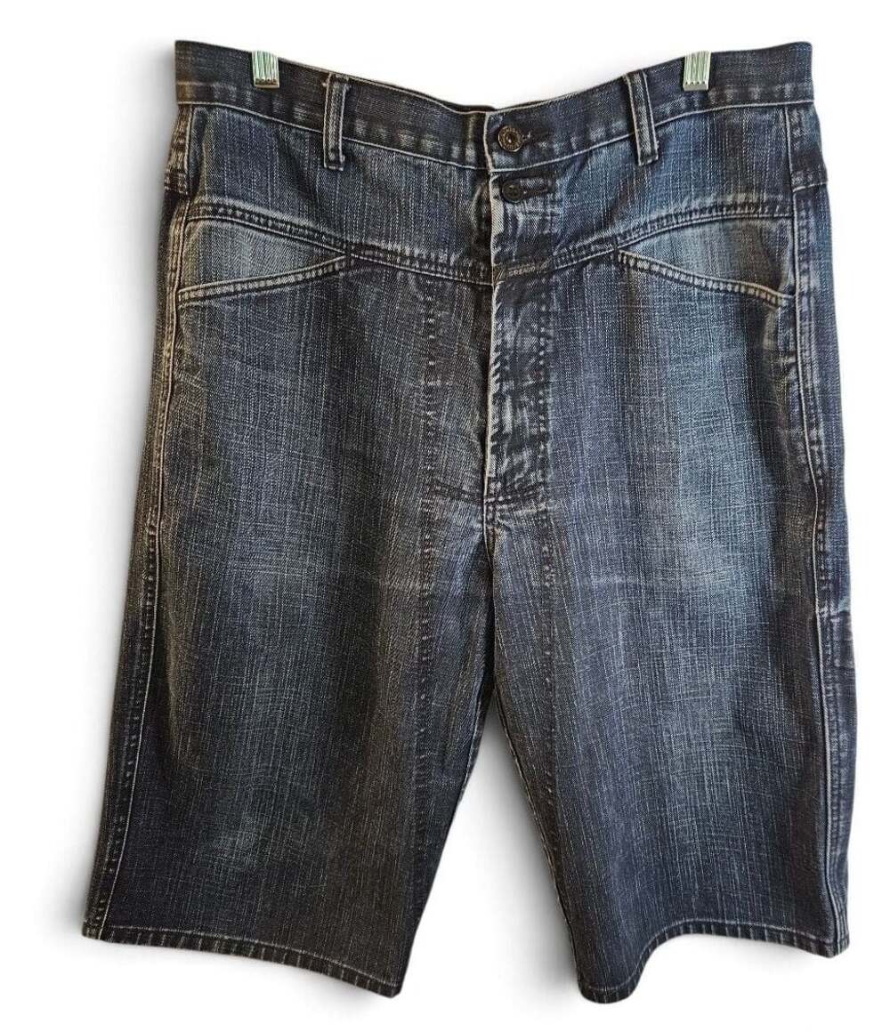 Marithe Francois Girbaud Vintage Y2K Dark Wash Denim Jorts Carpenter Shorts